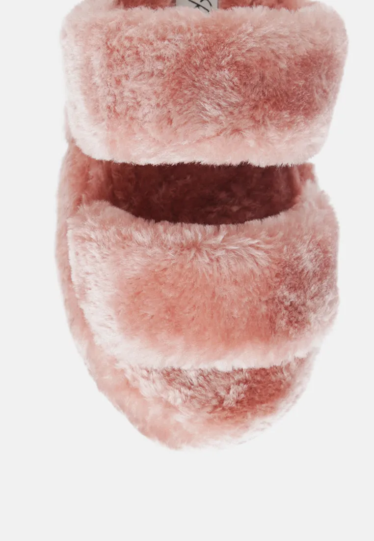 smoothie fur slip-on flats