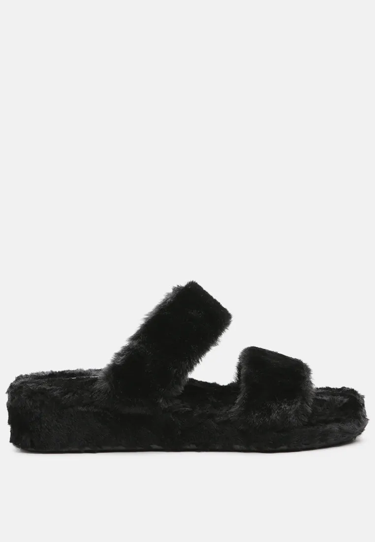 smoothie fur slip-on flats