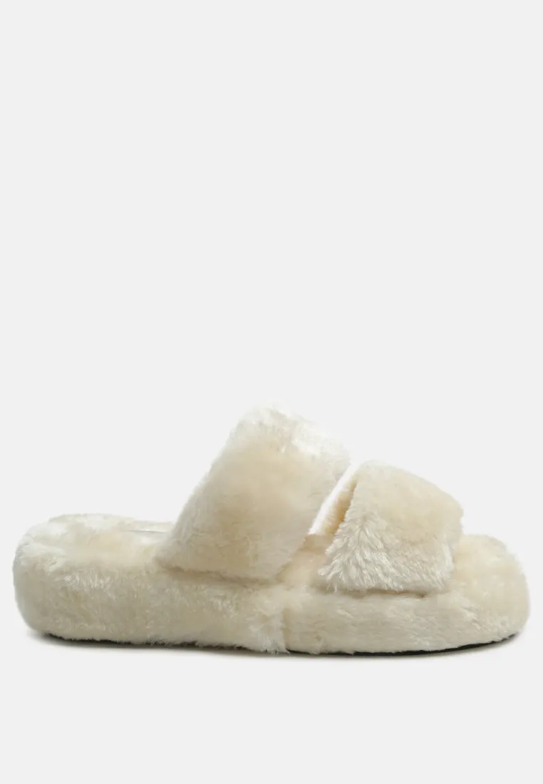 smoothie fur slip-on flats