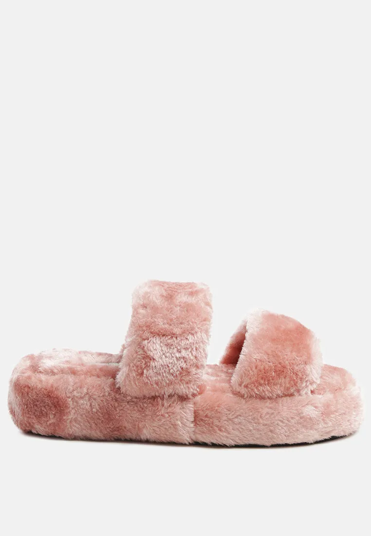 smoothie fur slip-on flats