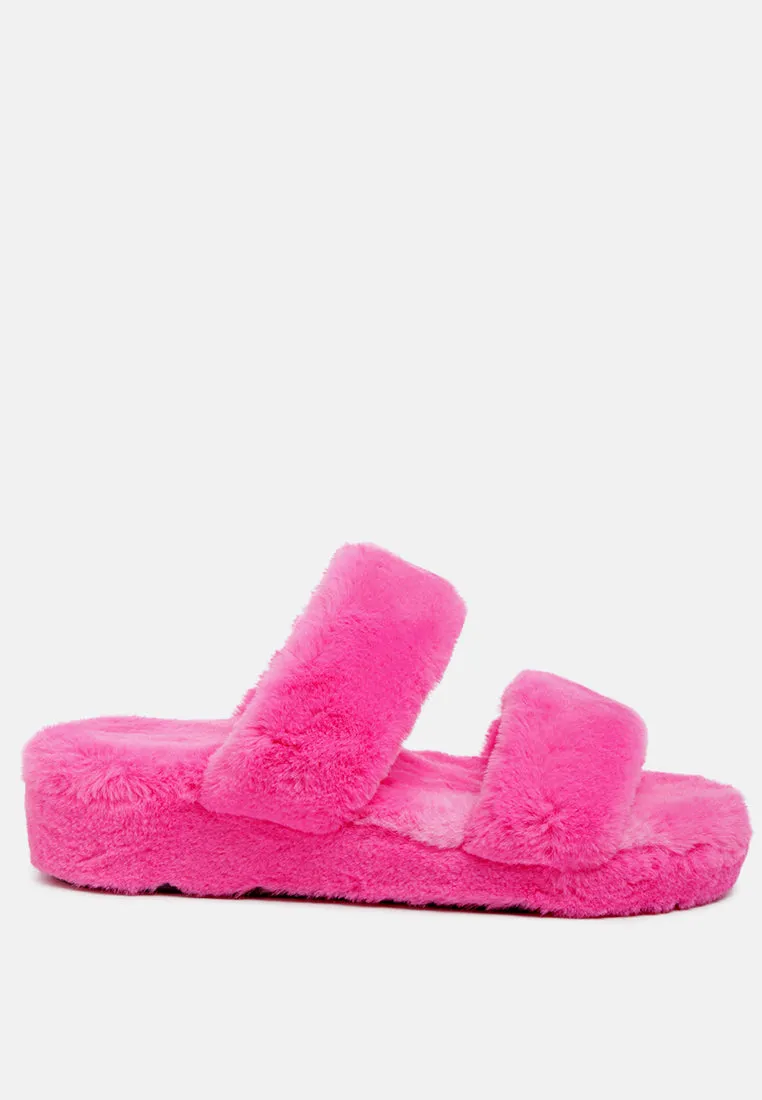 smoothie fur slip-on flats