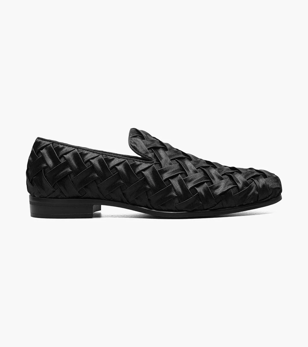 Stacy Adams SAVOIR  Plain Toe Satin Slip On - Black