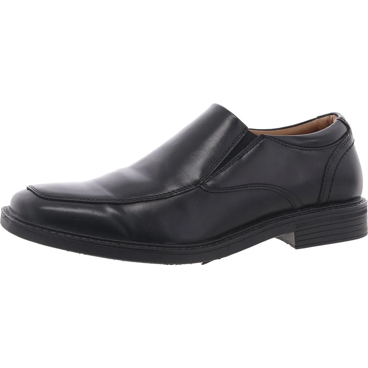 Stafford Mens Solid Faux Leather Loafers