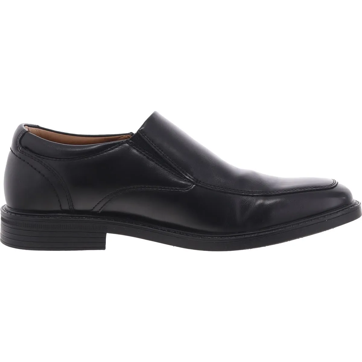 Stafford Mens Solid Faux Leather Loafers