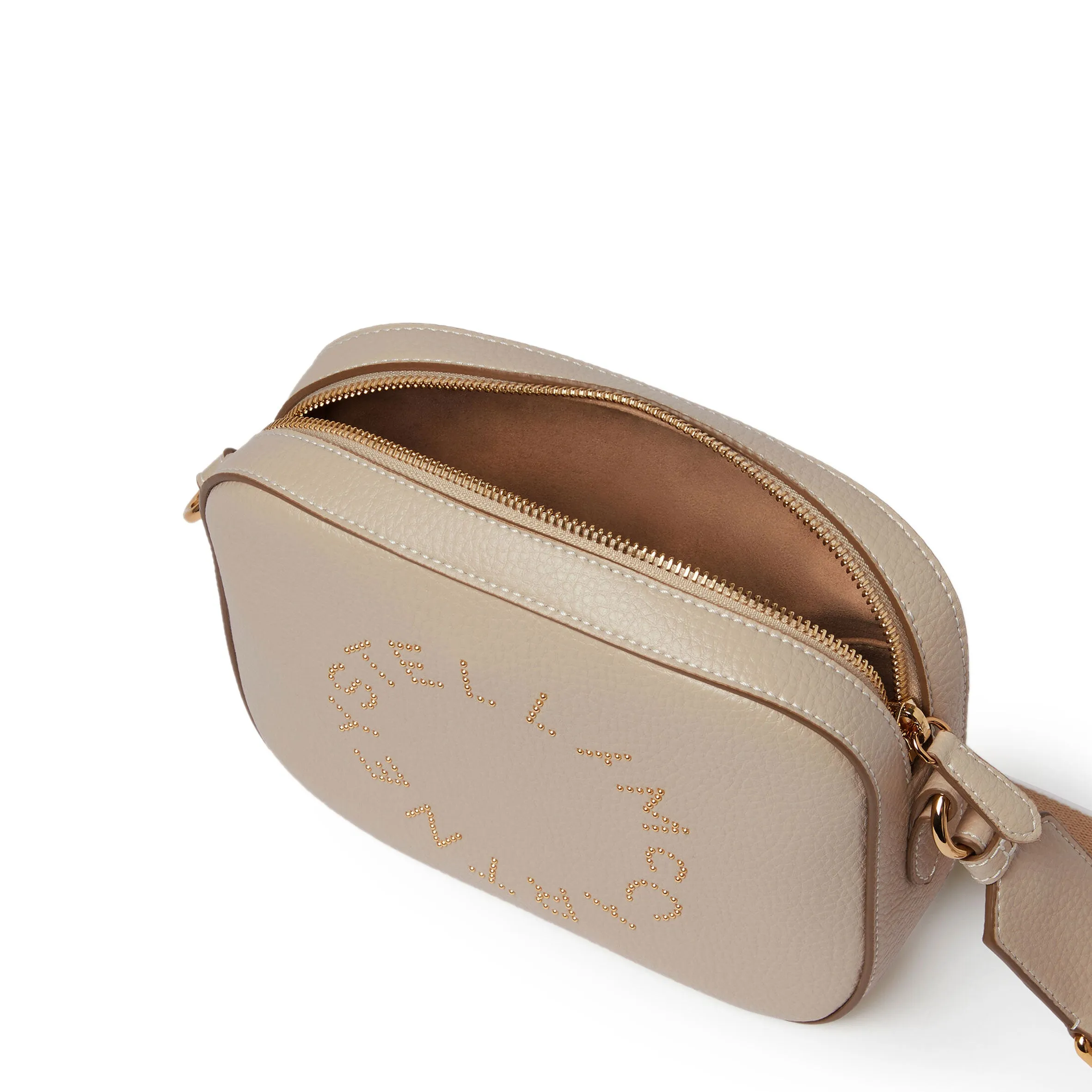 Stella Logo Camera Bag Grain Stud, Cream Bags_Stella Mccartney_Bags