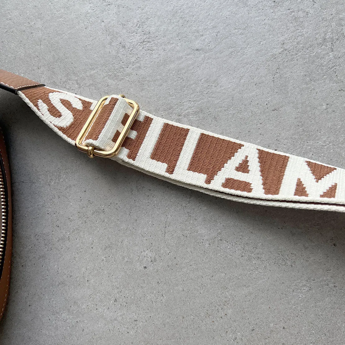 Stella Logo Camera Bag Herringbone, Black/Pecan Bags_Stella Mccartney_Bags