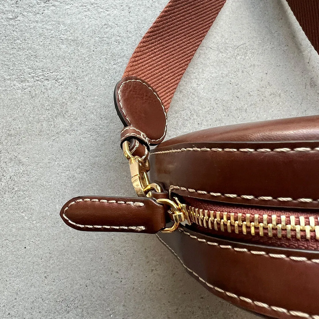 Stella Logo Camera Bag Whip/Stud Strap, Cognac Bags_Stella Mccartney_Bags