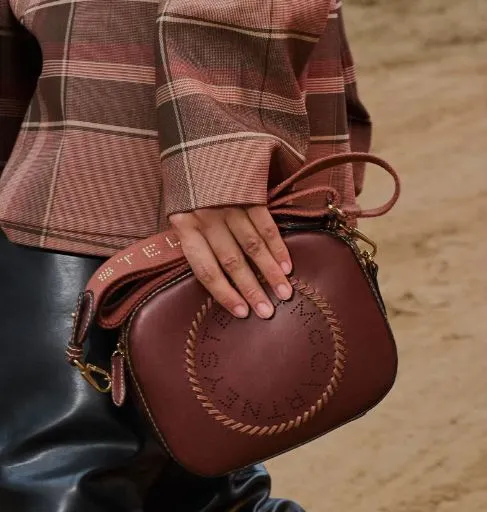 Stella Logo Camera Bag Whip/Stud Strap, Cognac Bags_Stella Mccartney_Bags