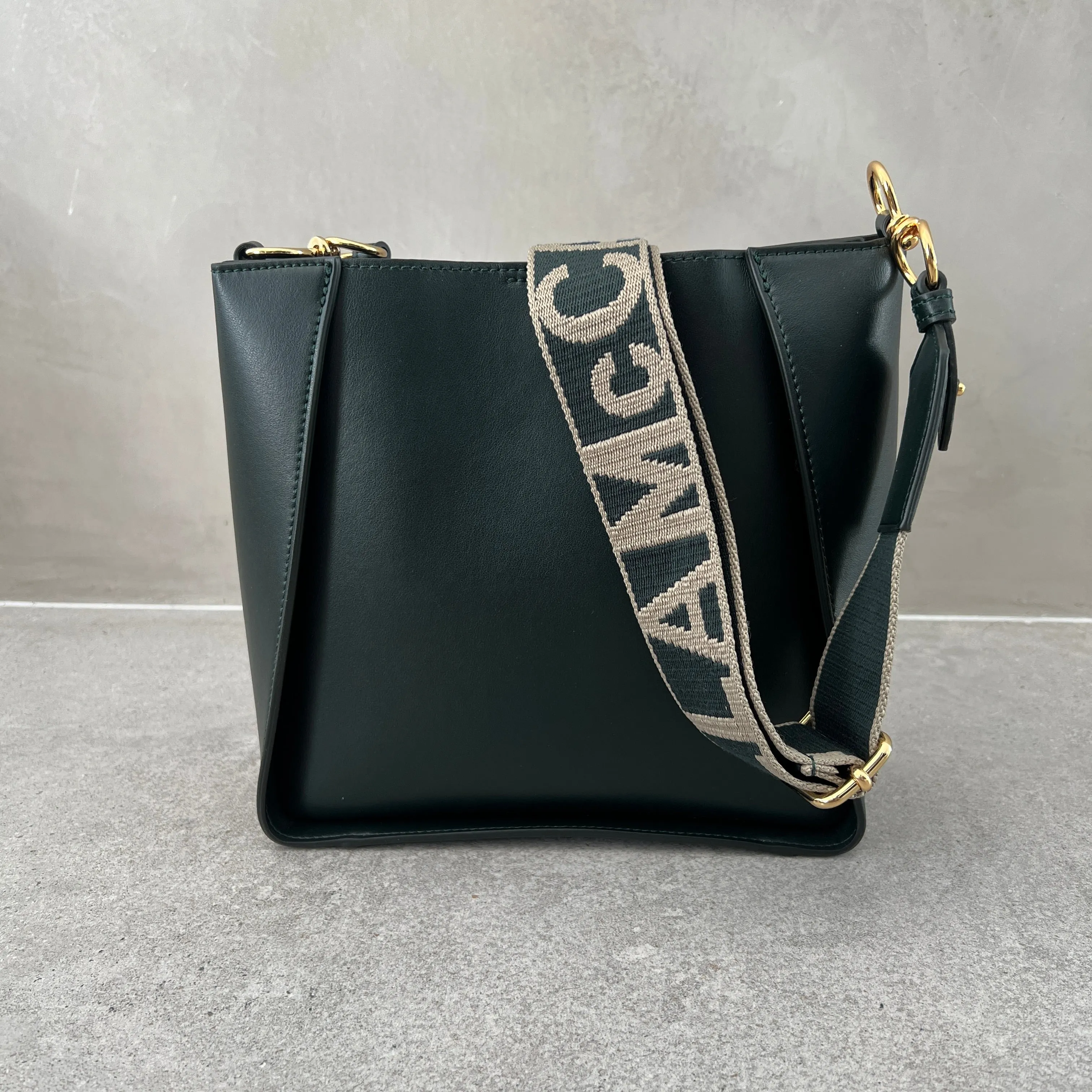 Stella Logo Mini Crossbody Hobo Alter, Pine Bags_Stella Mccartney_Bags