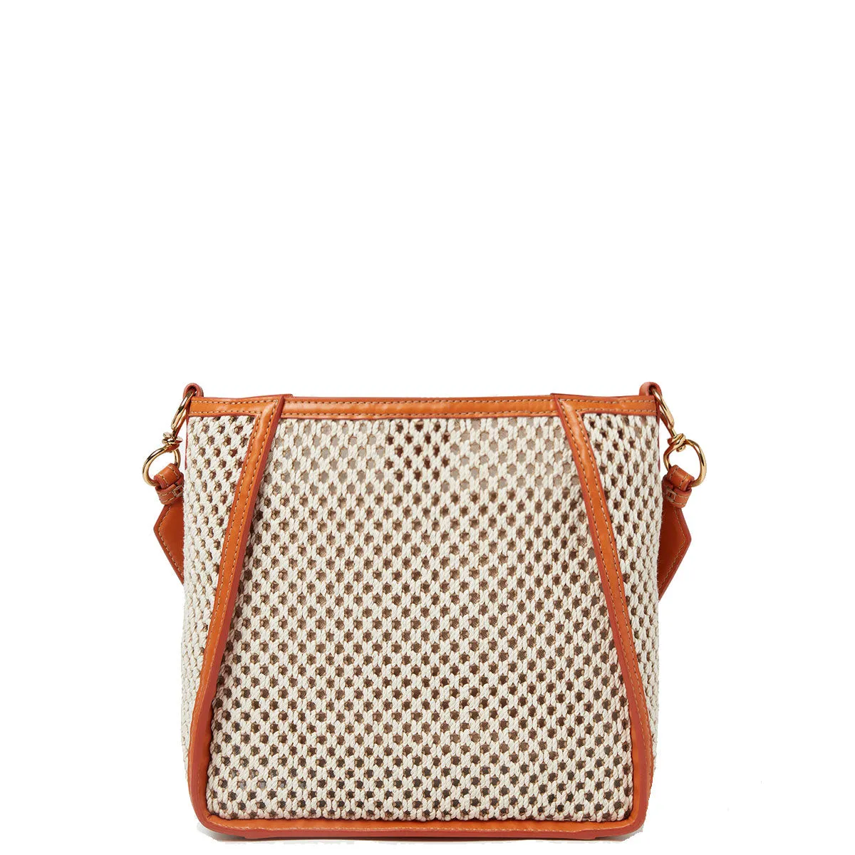 Stella Logo Mini Crossbody Hobo Bag Rope Mesh, Ivory/Beige Bags_Stella Mccartney_Bags