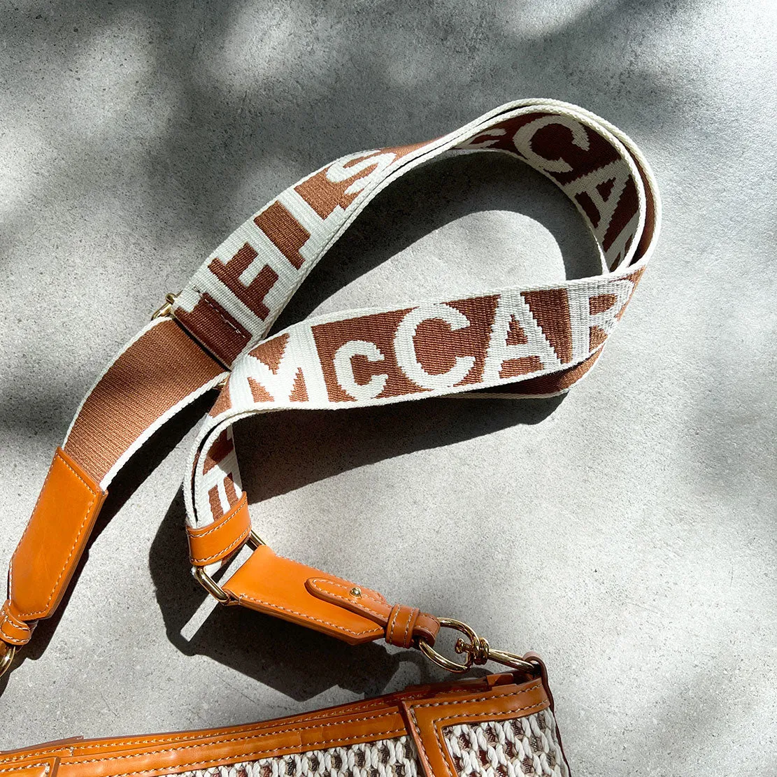 Stella Logo Mini Crossbody Hobo Bag Rope Mesh, Ivory/Beige Bags_Stella Mccartney_Bags