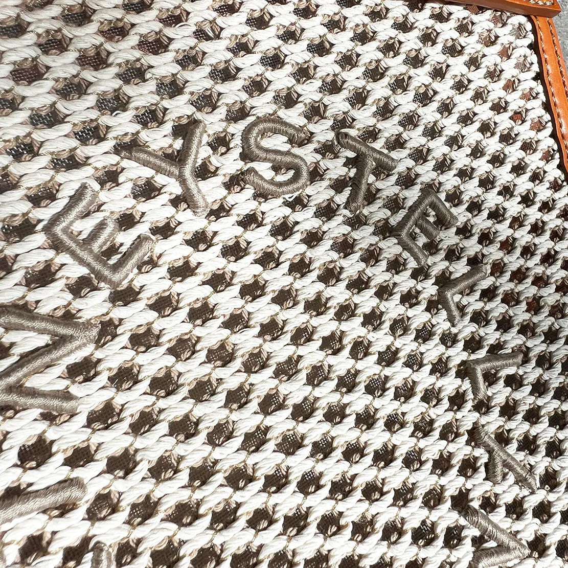 Stella Logo Mini Crossbody Hobo Bag Rope Mesh, Ivory/Beige Bags_Stella Mccartney_Bags