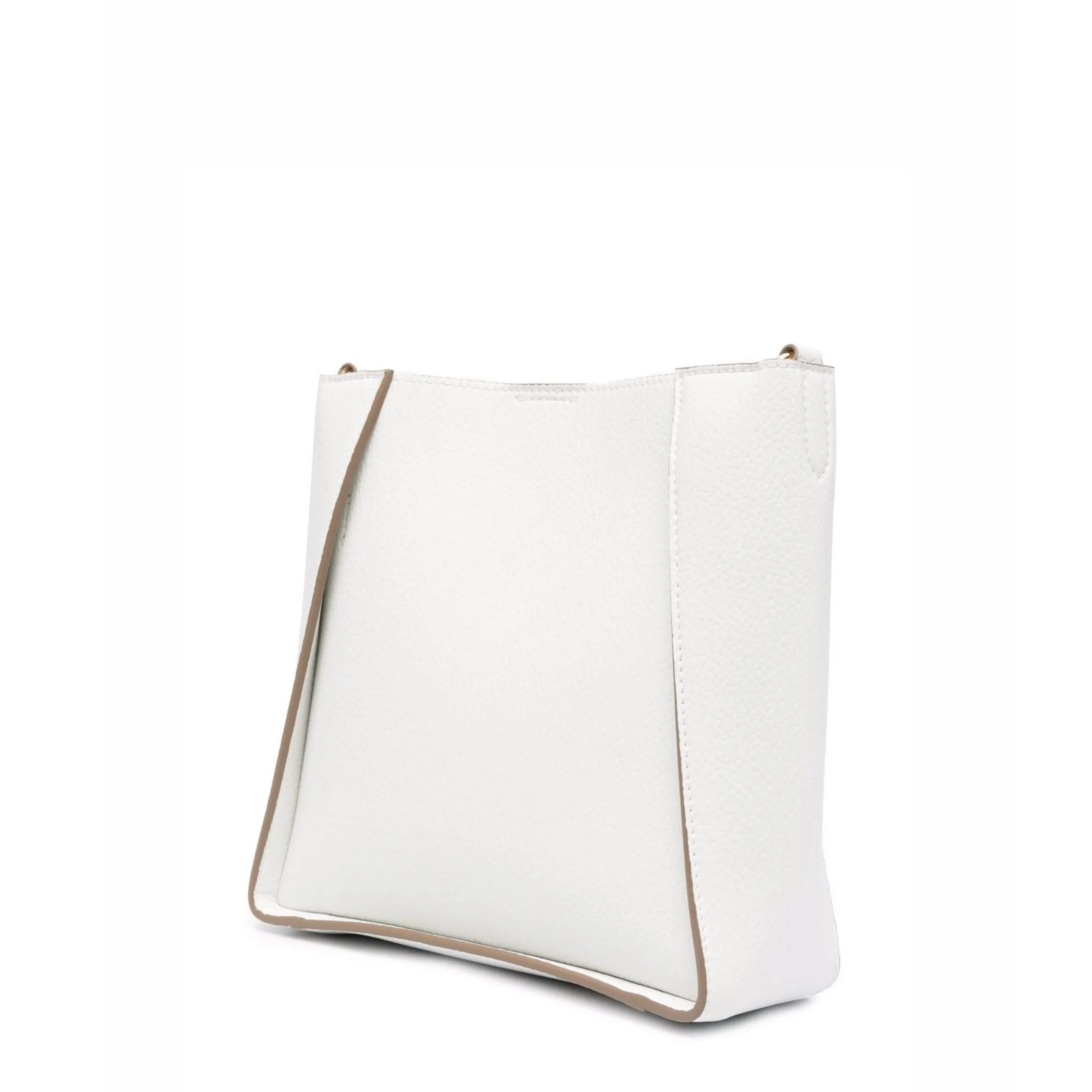 Stella Logo Mini Crossbody Hobo Grain Perforated, White Bags_Stella Mccartney_Bags