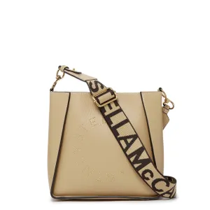Stella Logo Mini Crossbody Hobo Grain Stud, Caramel Bags_Stella Mccartney_Bags