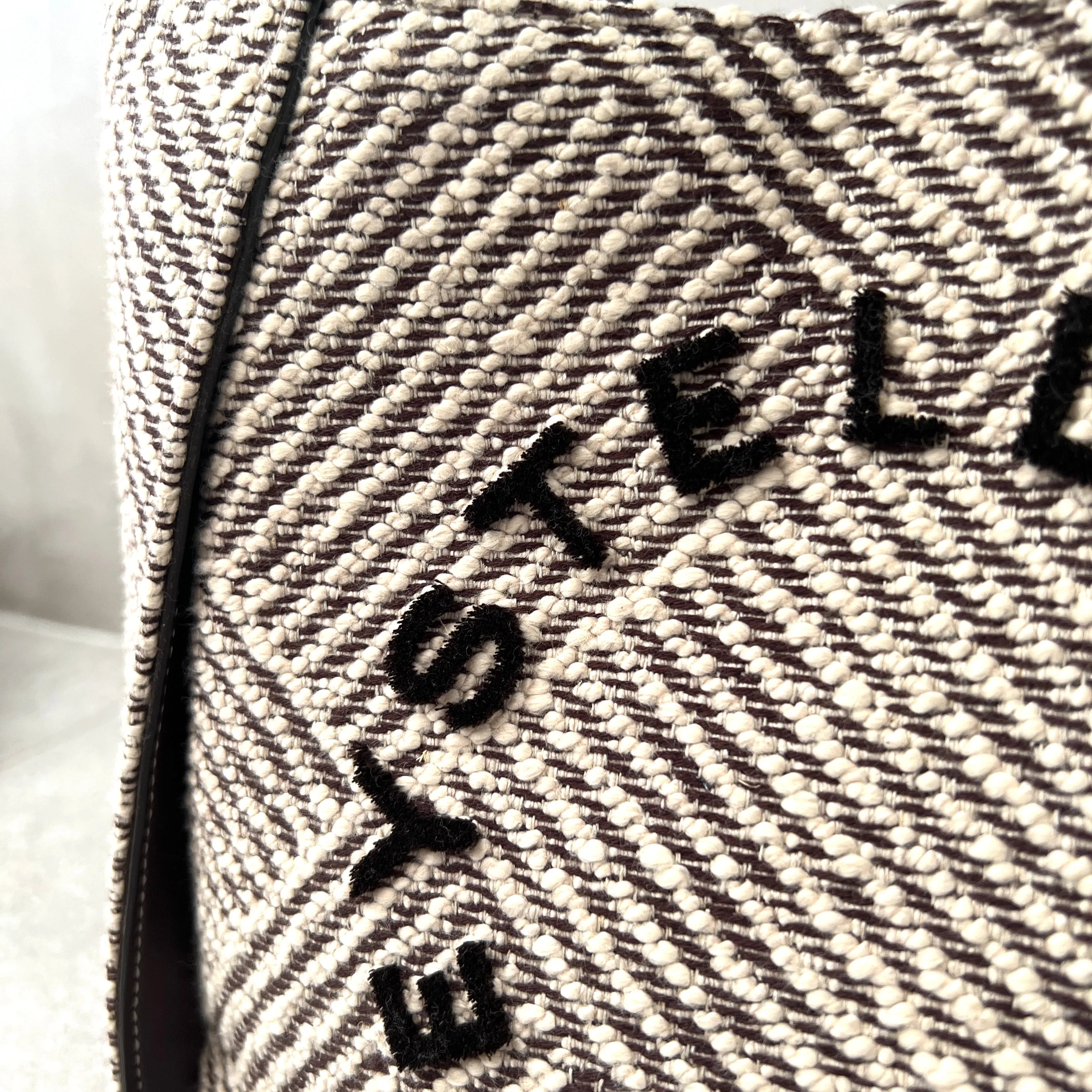 Stella Logo Tote C/B Embroidered Jacquard, Choc/Cream Bags_Stella Mccartney_Bags