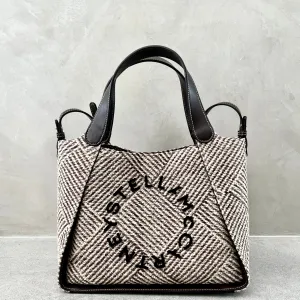 Stella Logo Tote C/B Embroidered Jacquard, Choc/Cream Bags_Stella Mccartney_Bags