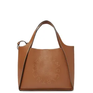 Stella Logo Tote C/B Grain Stud, Pecan Bags_Stella Mccartney_Bags