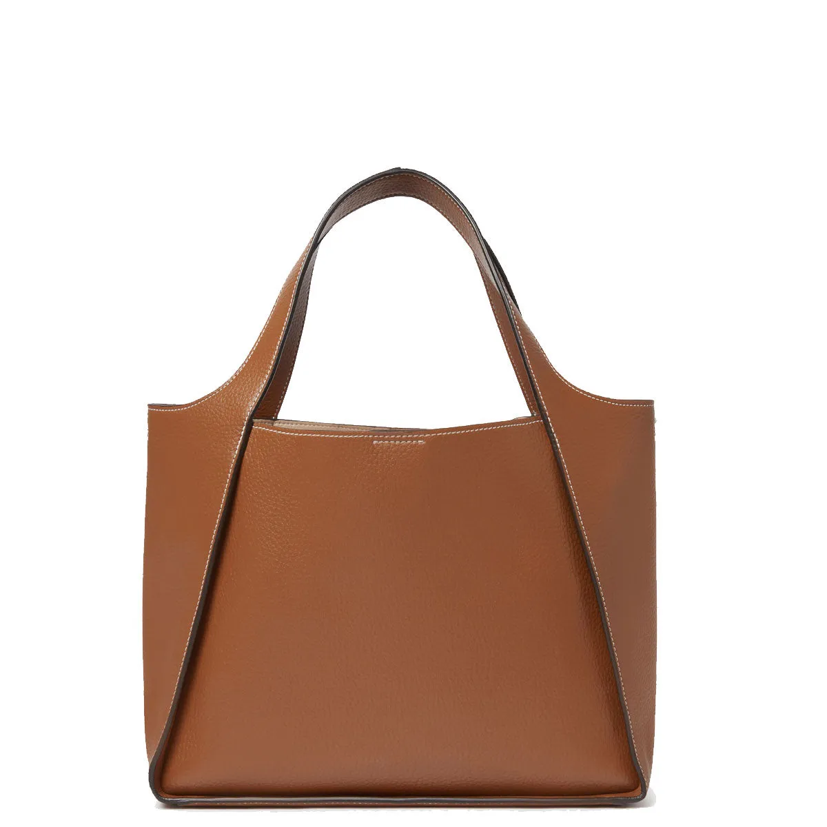 Stella Logo Tote C/B Grain Stud, Pecan Bags_Stella Mccartney_Bags