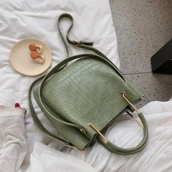 Stone Pattern PU Leather Bucket Bags For Women 2020 Small Shoulder Messenger Bag Lady Fashion Handbags Luxury Totes Fashion Nova Bags