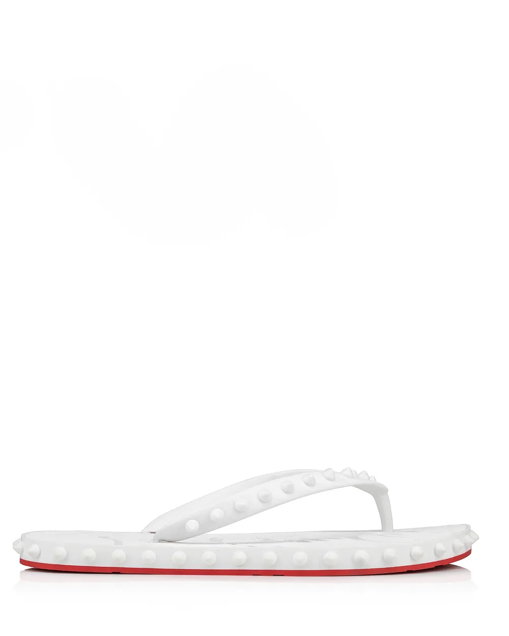 Super Loubi Rubber Flip Flop in Bianco