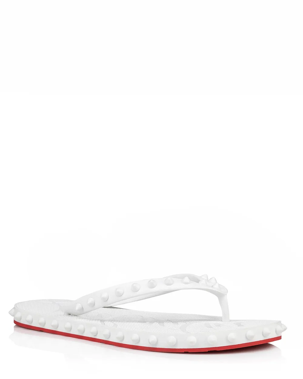 Super Loubi Rubber Flip Flop in Bianco