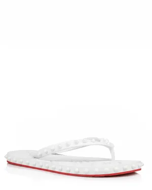 Super Loubi Rubber Flip Flop in Bianco