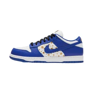 Supreme x SB Dunk Low OG QS White Hyper Blue Metallic Gold Nike Dunk