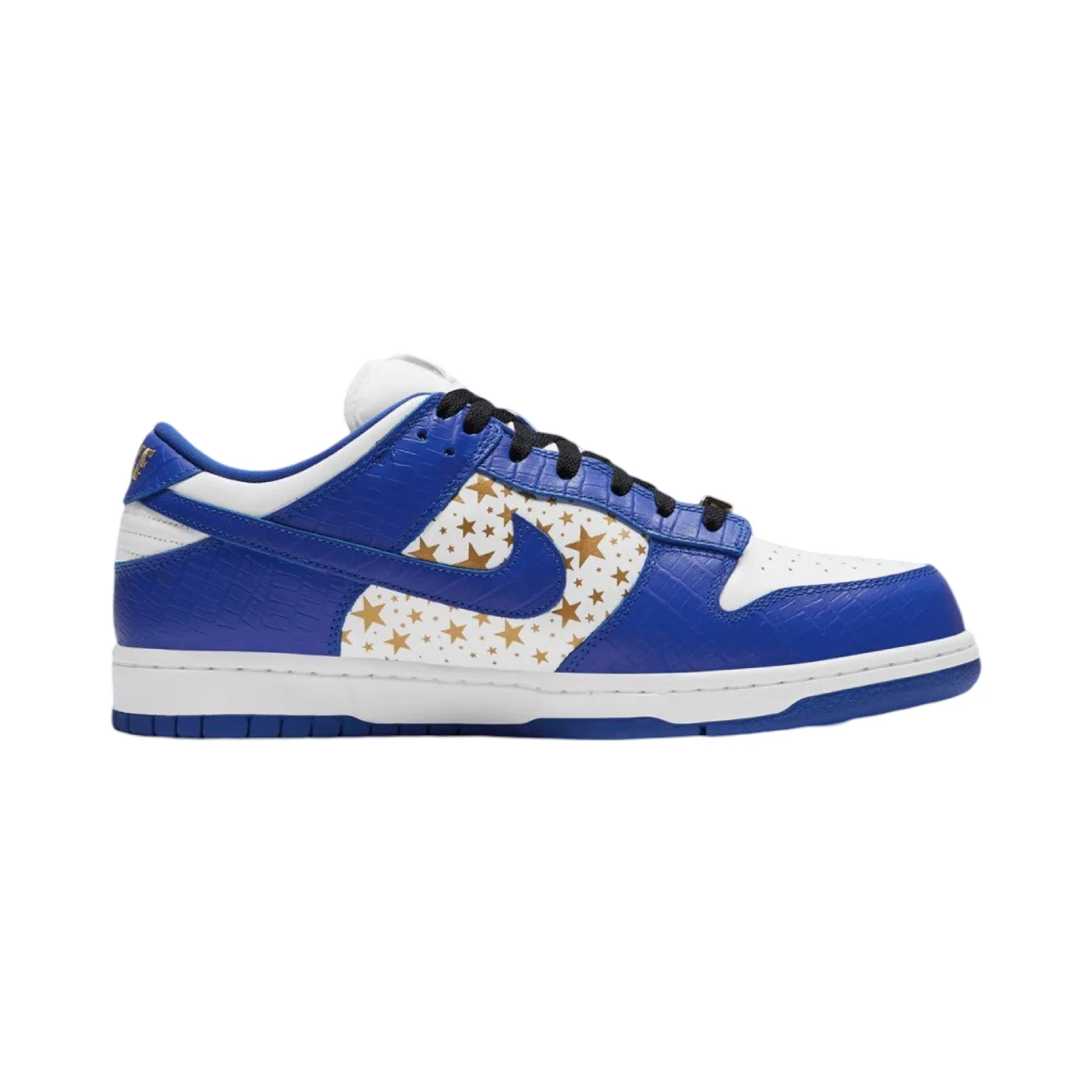Supreme x SB Dunk Low OG QS White Hyper Blue Metallic Gold Nike Dunk