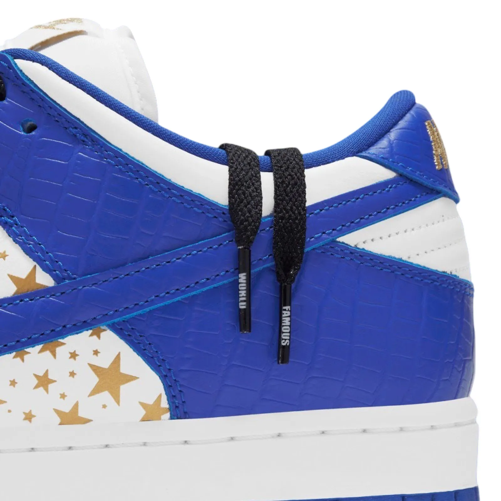 Supreme x SB Dunk Low OG QS White Hyper Blue Metallic Gold Nike Dunk