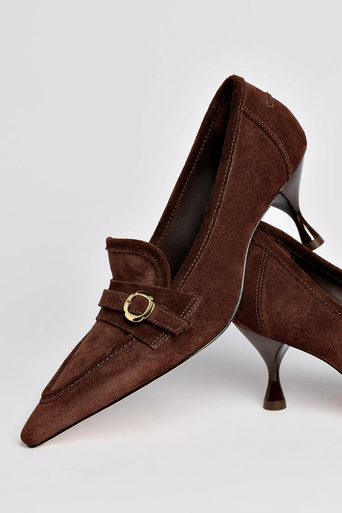 Susan Pump In Brown Suede