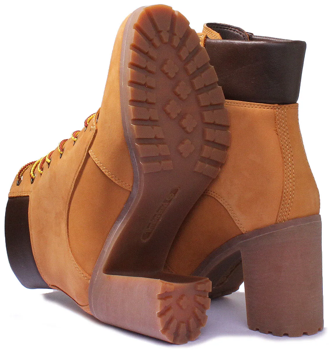 Timberland Allington 6 Inch Block Heel Ankle Boot In Wheat For Women Shoes Timberland