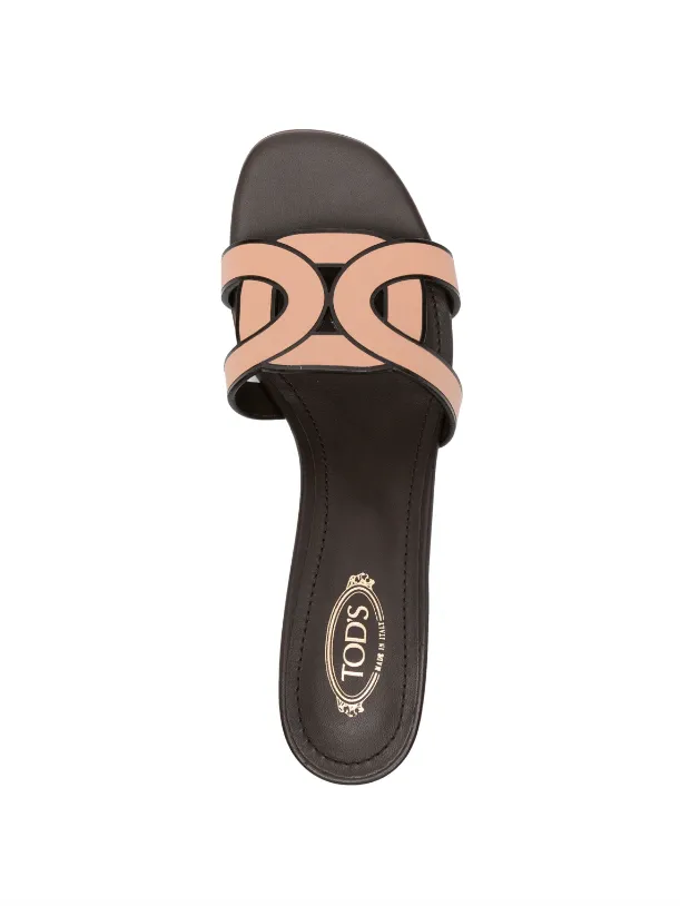 Tod's 50mm interwoven-strap leather mules