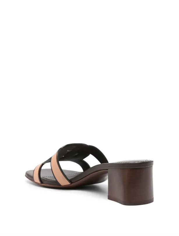 Tod's 50mm interwoven-strap leather mules