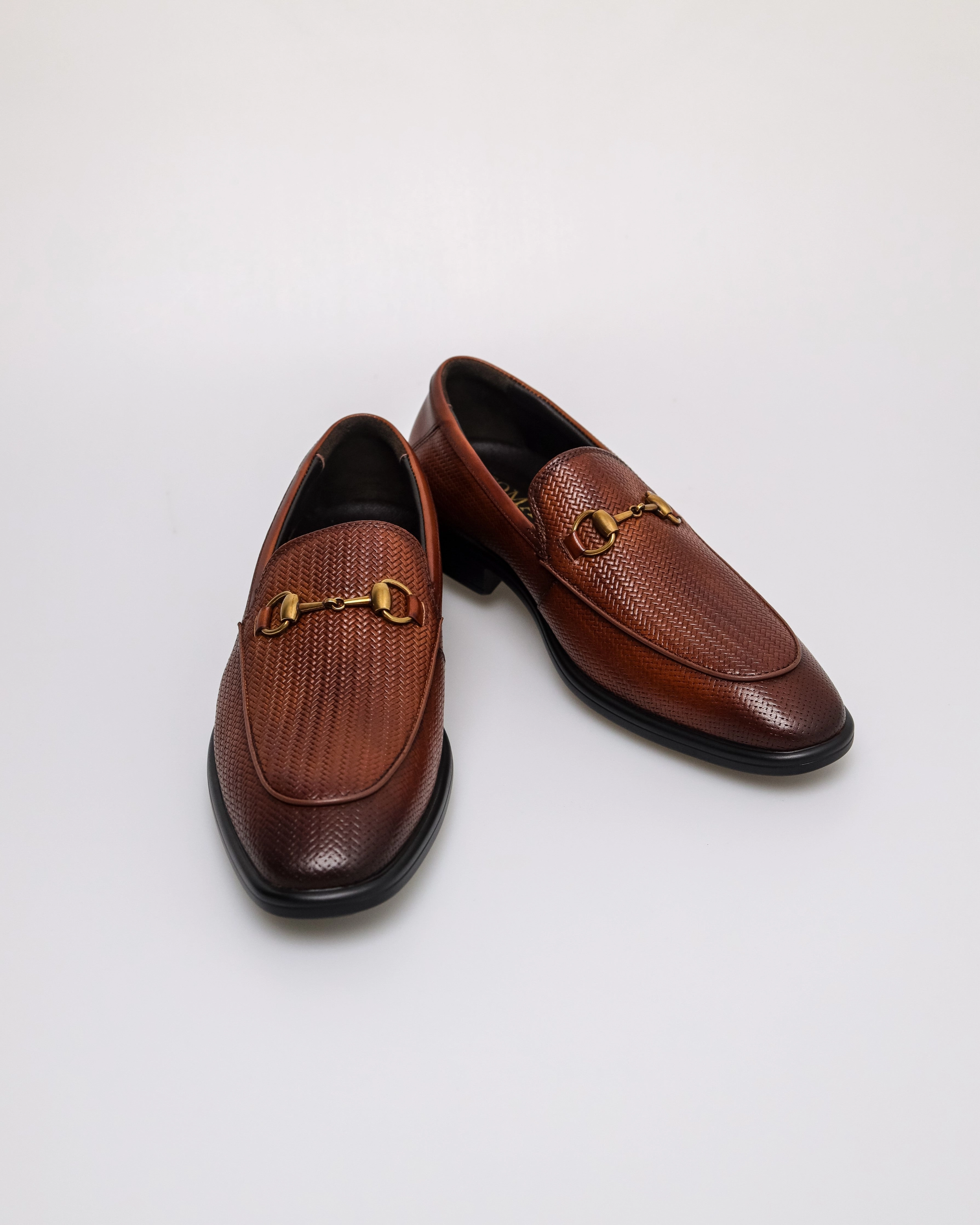 Tomaz F428 Men's Woven Horsebit Loafers