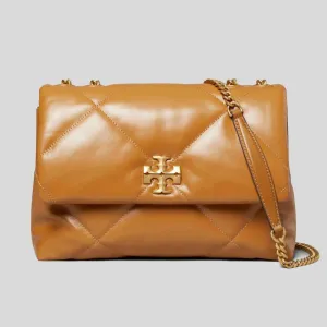 Tory Burch Bags TORY BURCH Kira Diamond Quilt Convertible Shoulder Bag Tan 154704