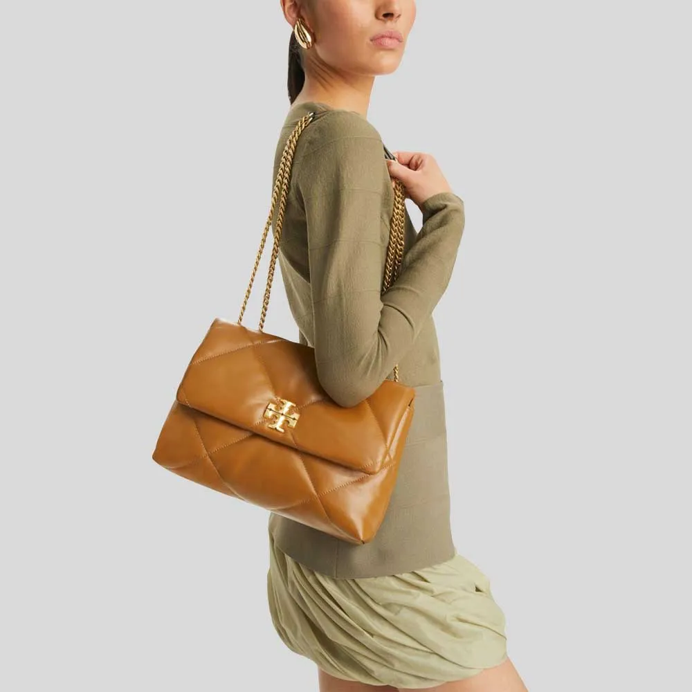 Tory Burch Bags TORY BURCH Kira Diamond Quilt Convertible Shoulder Bag Tan 154704