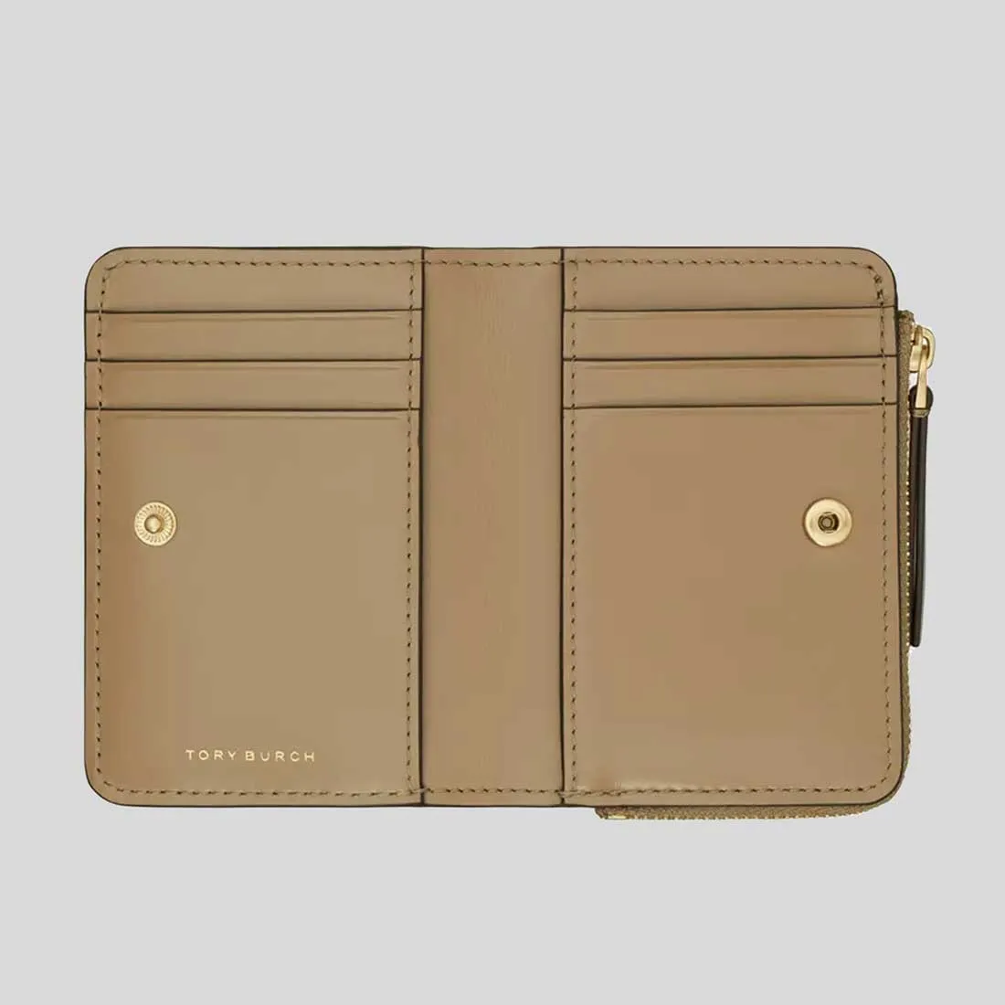Tory Burch Bags TORY BURCH Kira Diamond Quilted Leather Bifold Wallet Taupe Oak 154990