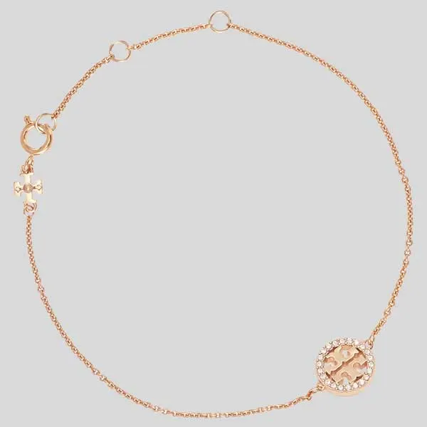 Tory Burch Bags TORY BURCH Miller Pave Chain Bracelet Rose Gold 80997