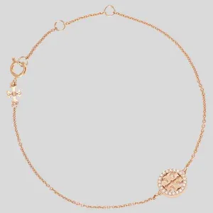 Tory Burch Bags TORY BURCH Miller Pave Chain Bracelet Rose Gold 80997