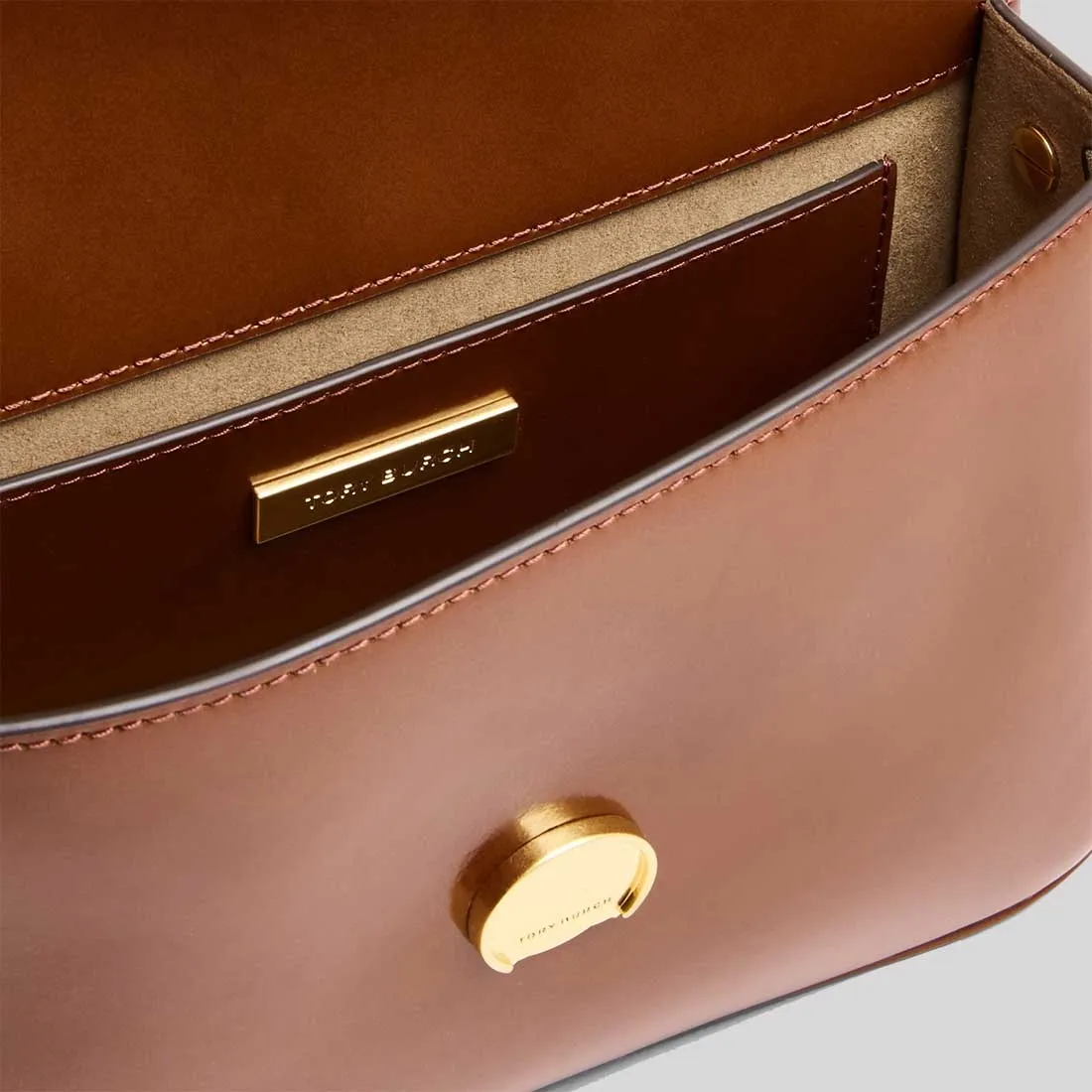 Tory Burch Bags TORY BURCH Robinson Spazzolato Convertible Shoulder Bag Dark Sienna 143122