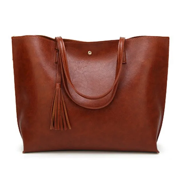 Tote Bag Large Women's Leather Handbags High Quality Female Pu Leather Bag Fashion Lady Shoulder Bags Classic Handbag Fashion Nova Bags