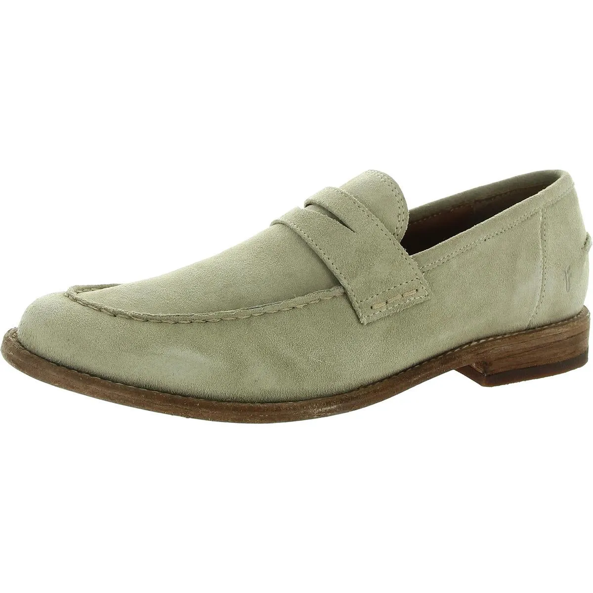 Tyler Penny Mens Solid Suede Loafers