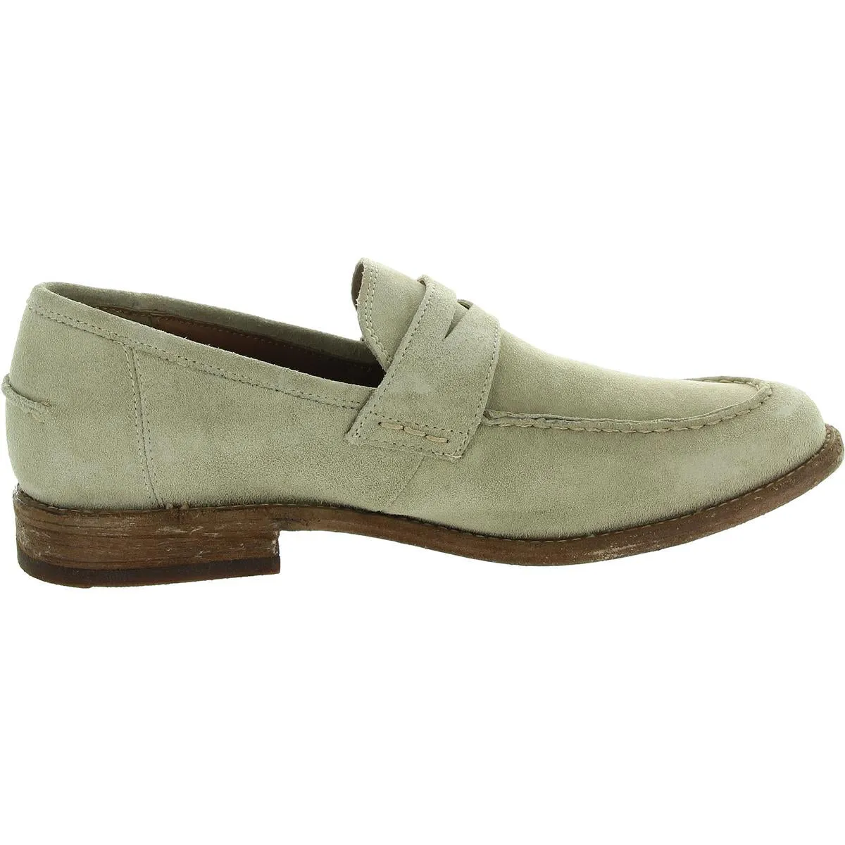 Tyler Penny Mens Solid Suede Loafers