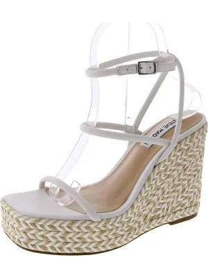 UNIFY Womens Faux Leather Wedge Platform Sandals