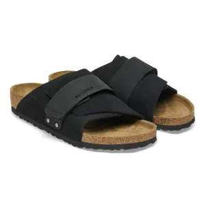 Unisex Kyoto Nubuck Suede Leather Slide In Black