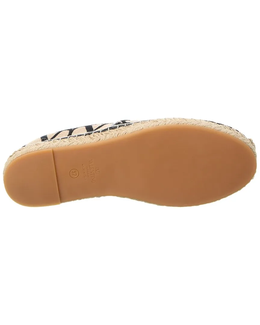 Valentino Toile Iconographe Canvas & Leather Espadrille