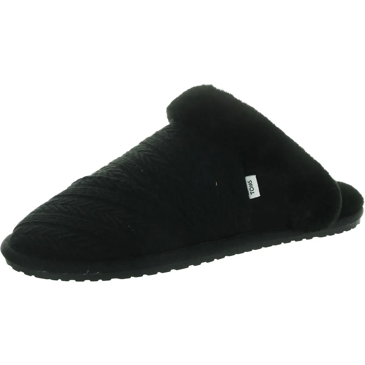 Valerie Womens Faux Fur Lined Man Made Slide Slippers