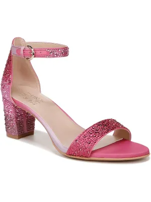 Vera Shine Womens Satin Embellished Heels
