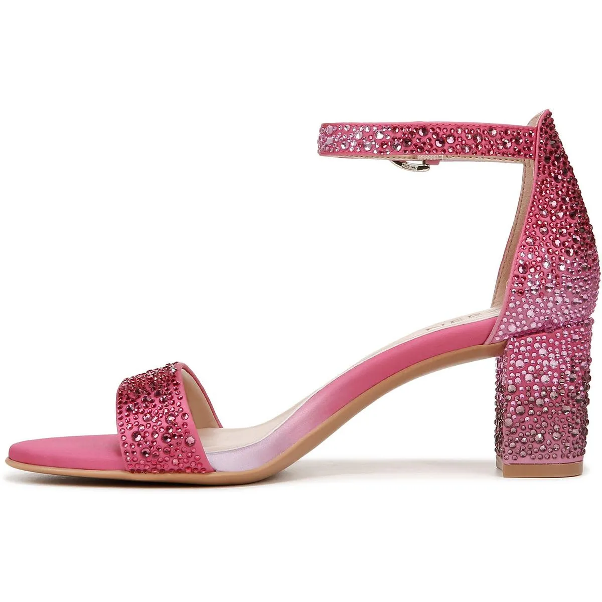 Vera Shine Womens Satin Embellished Heels