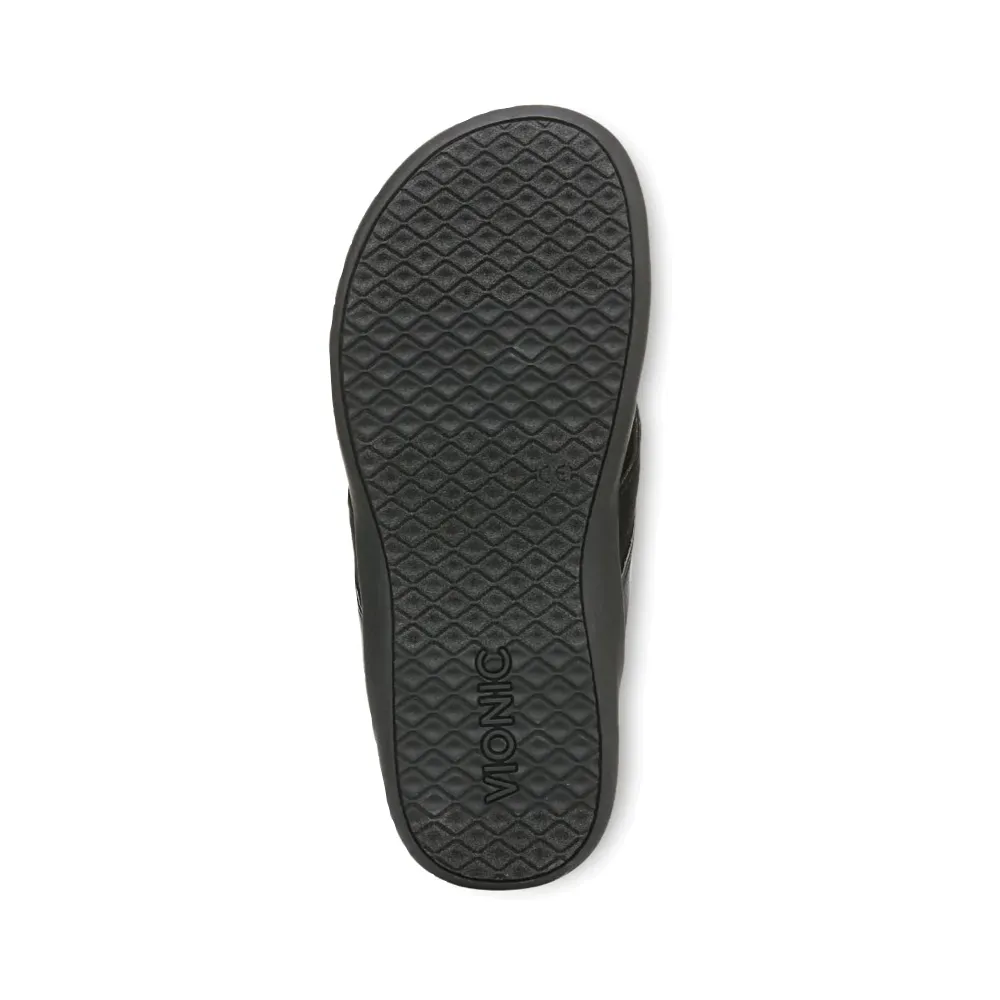 Vionic Women's Shore Toe Post Flip Sandal in Black